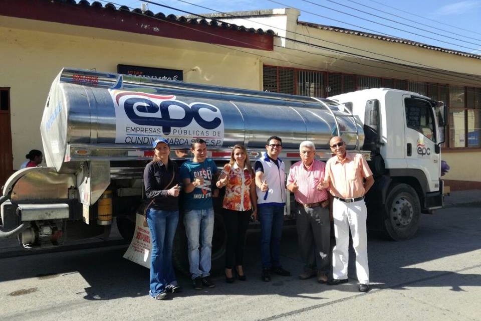 Empresas Públicas de Cundinamarca S.A E.S.P. (EPC) apoya emergencia en el municipio de La Palma