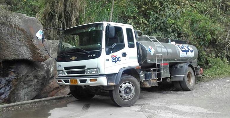 Empresas Públicas de Cundinamarca S.A. E.S.P. (EPC), En emergencias apoya al Municipio de Tibacuy