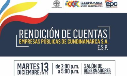 Empresas Públicas de Cundinamarca rendirá cuentas de su gestión