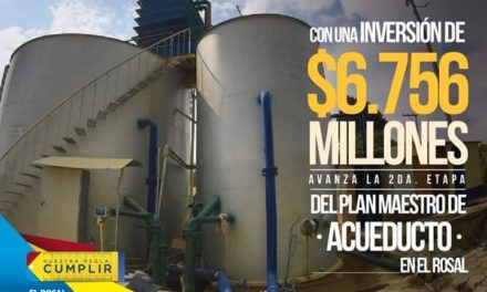 Con una inversión de $6.756 millones avanza la 2da. etapa del Plan Maestro de Acueducto en El Rosal