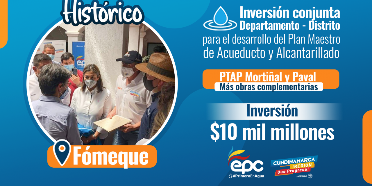 Cundinamarca y Bogotá unidos para desarrollar obras de Plan Maestro de Acueducto y Alcantarillado en Fómeque