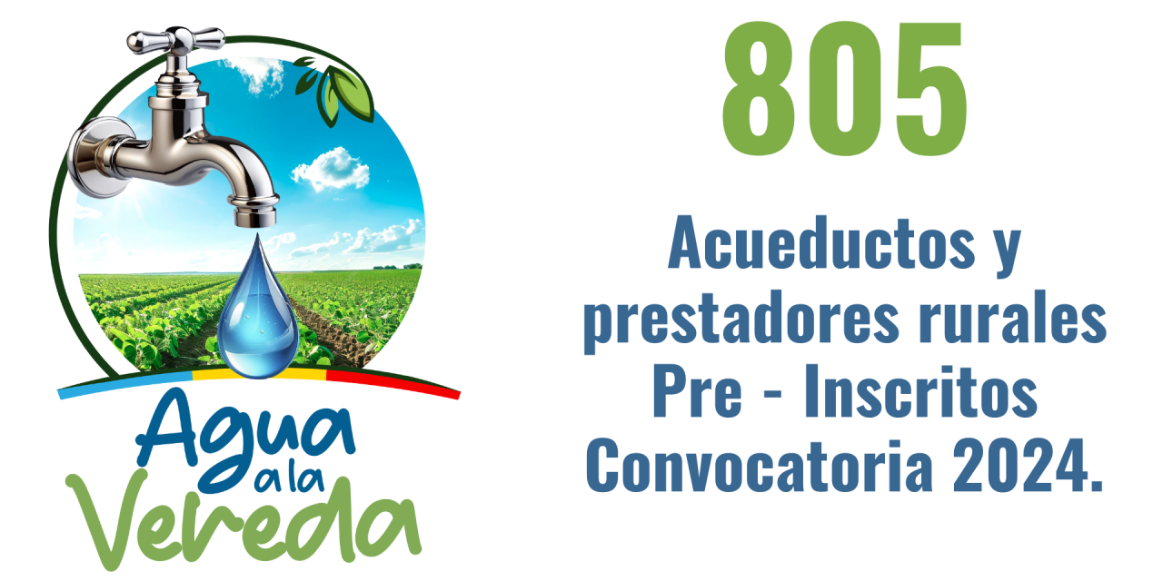 805 ACUEDUCTOS Y PRESTADORES RURALES PRE- INSCRITOS CONVOCATORIA 2024.