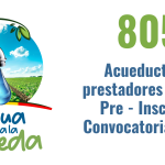 805 ACUEDUCTOS Y PRESTADORES RURALES PRE- INSCRITOS CONVOCATORIA 2024.