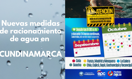 Cundinamarca se une a las medidas de racionamiento de agua implementadas en Bogotá