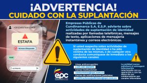 Estar atentos ante posibles casos de suplantación de identidad